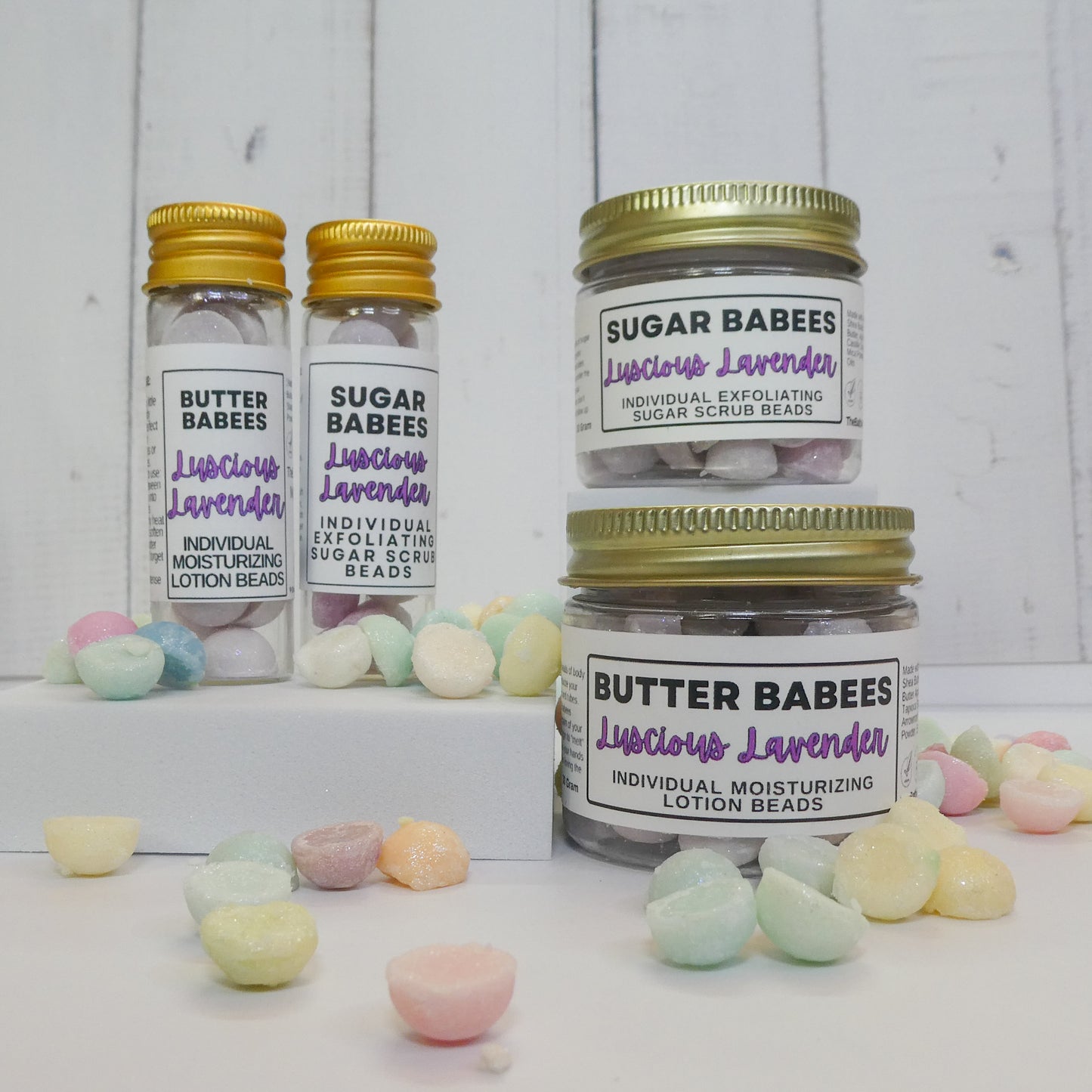 Luscious Lavender Exfoliating Sugar Scrub-handmade, all-natural exfoliating scrub beads