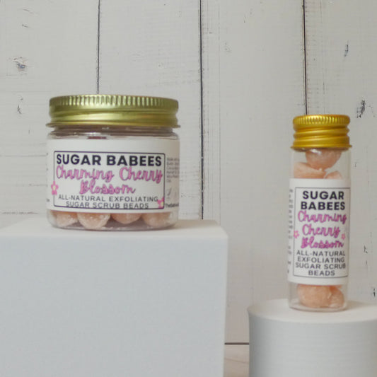 Charming Cherry Blossom Exfoliating Sugar Scrub-handmade, all-natural exfoliating scrub beads