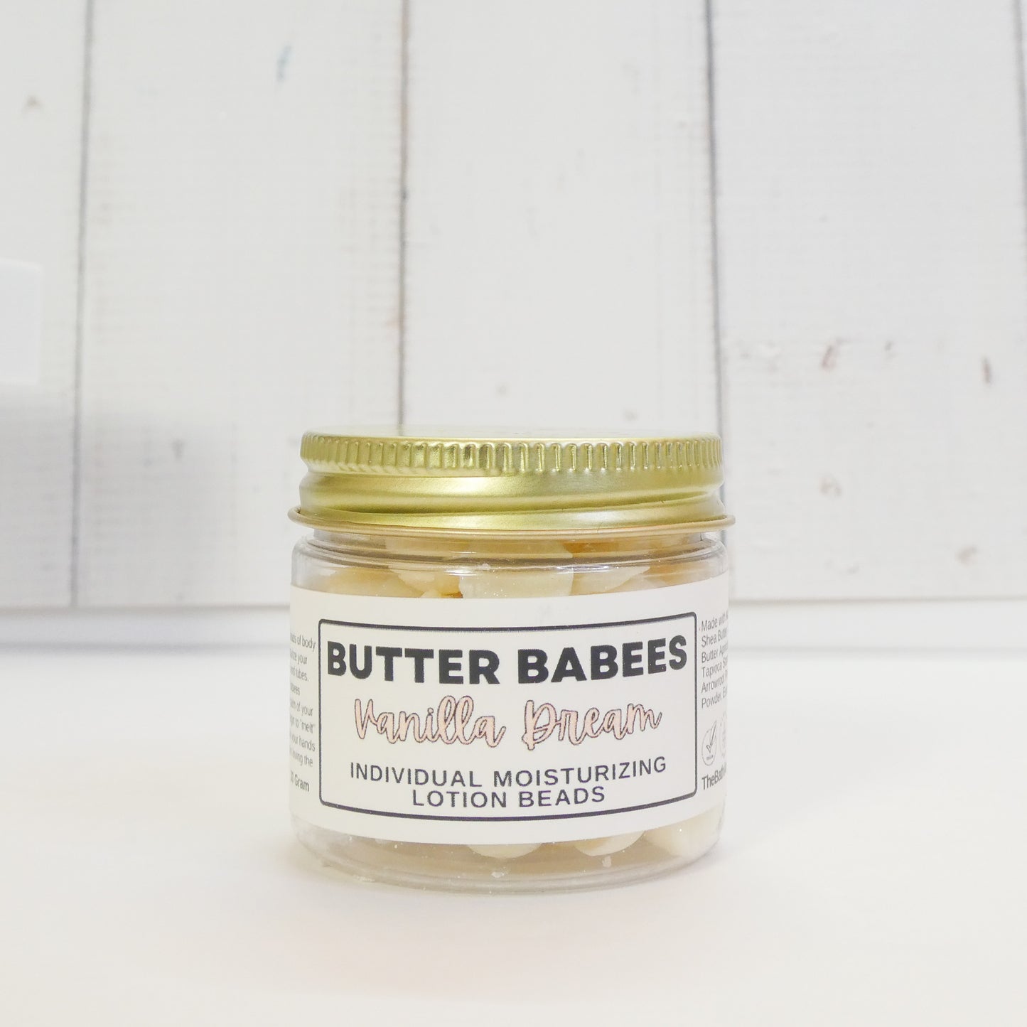Vanilla Dream Shea Butter -handmade, all-natural moisturizing lotion beads