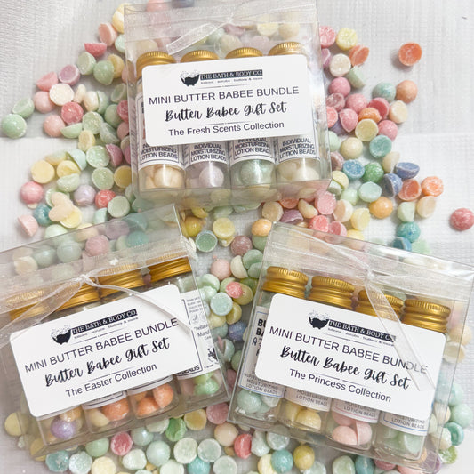 Mini Butter Babee Bundle Gift Sets - all natural, handmade, lotion beads, shea butter - wholesale
