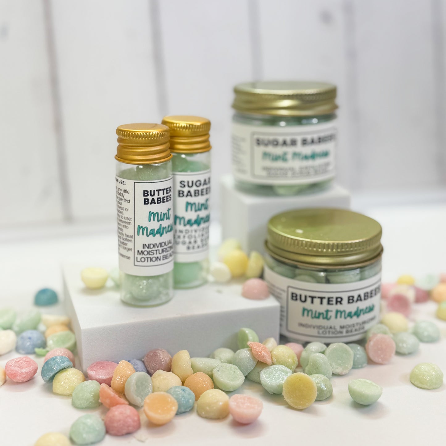 Mint Madness Shea Butter-handmade, all-natural moisturizing lotion beads