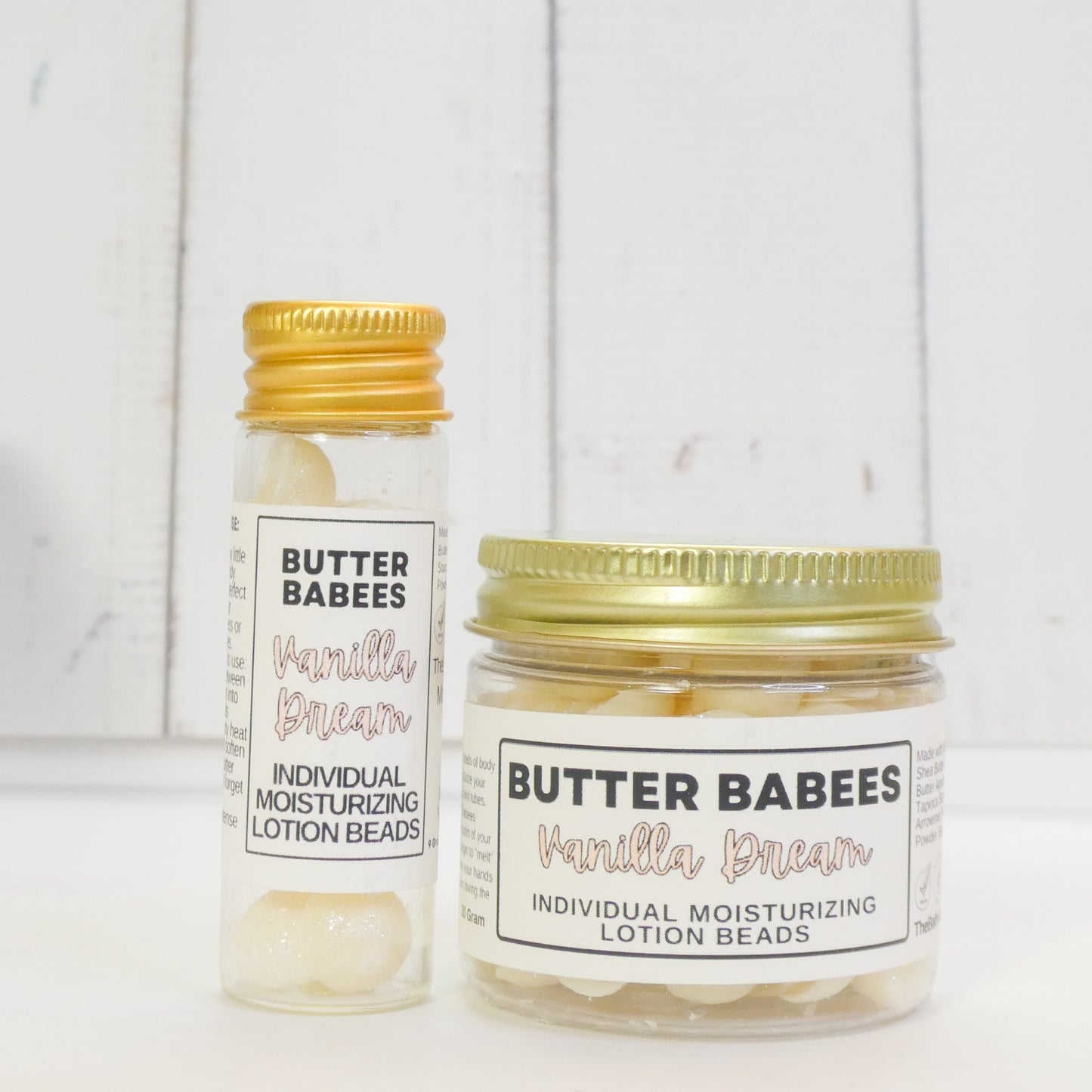 Vanilla Dream Shea Butter -handmade, all-natural moisturizing lotion beads