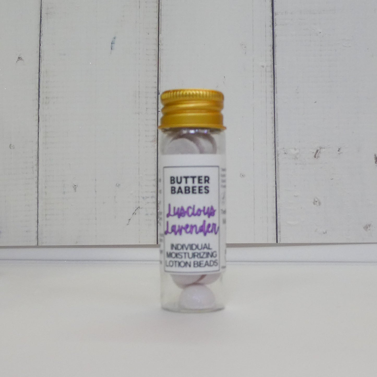 Luscious Lavender Shea Butter -handmade, all-natural moisturizing lotion beads