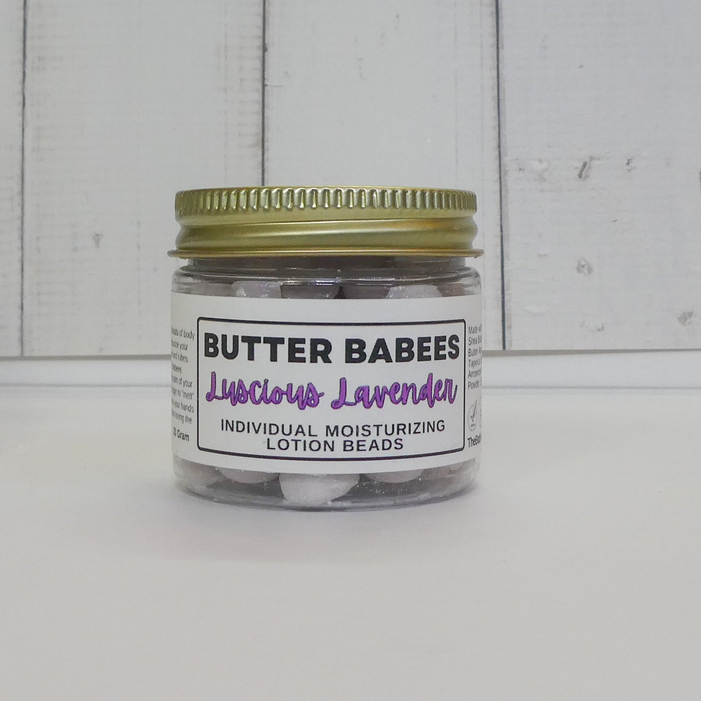Luscious Lavender Shea Butter -handmade, all-natural moisturizing lotion beads