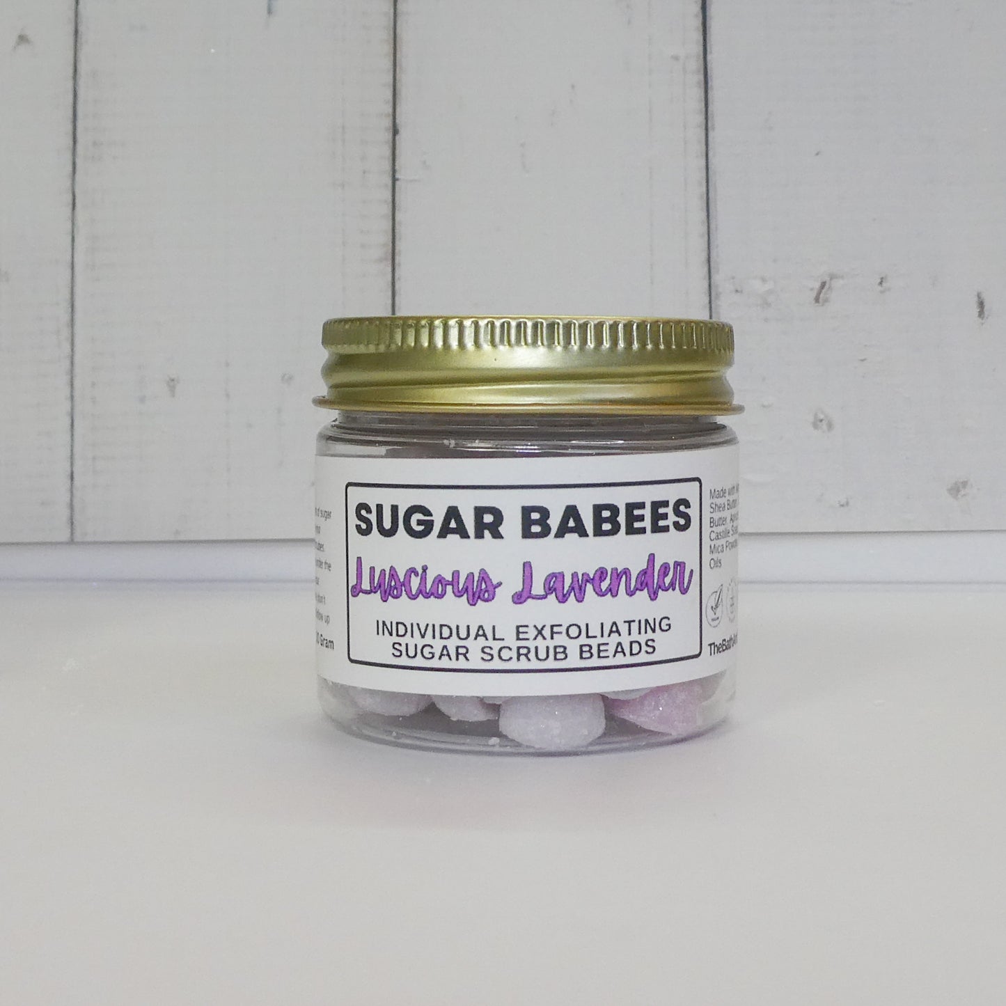 Luscious Lavender Exfoliating Sugar Scrub-handmade, all-natural exfoliating scrub beads