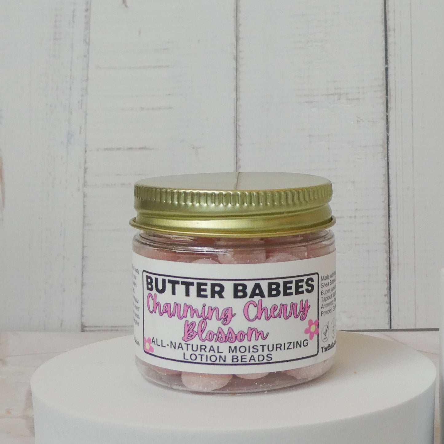 Charming Cherry Blossom Shea Butter handmade, all-natural moisturizing lotion beads