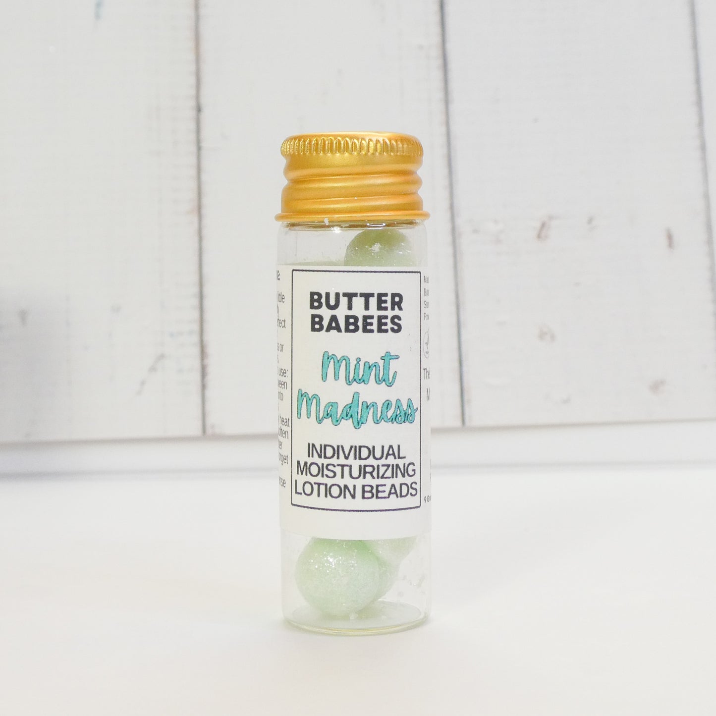 Mint Madness Shea Butter-handmade, all-natural moisturizing lotion beads