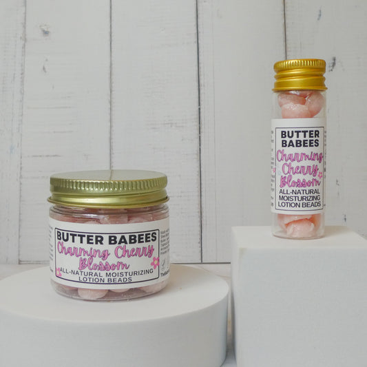 Charming Cherry Blossom Shea Butter handmade, all-natural moisturizing lotion beads