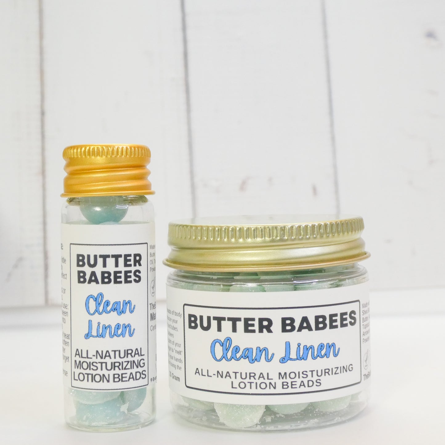 Clean Linen Shea Butter -handmade, all-natural moisturizing lotion beads
