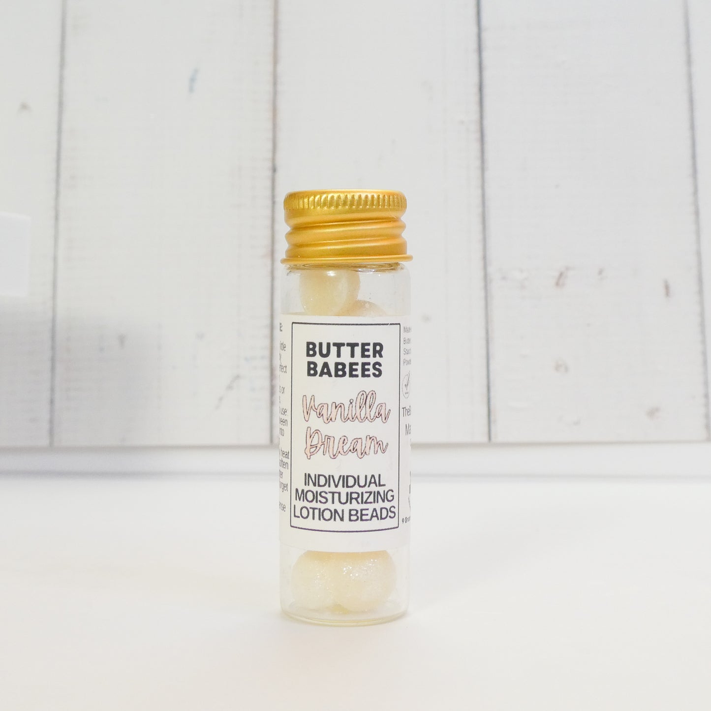 Vanilla Dream Shea Butter -handmade, all-natural moisturizing lotion beads