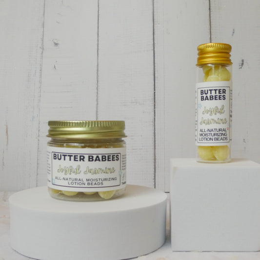 Joyful Jasmine Shea Butter handmade, all-natural moisturizing lotion beads