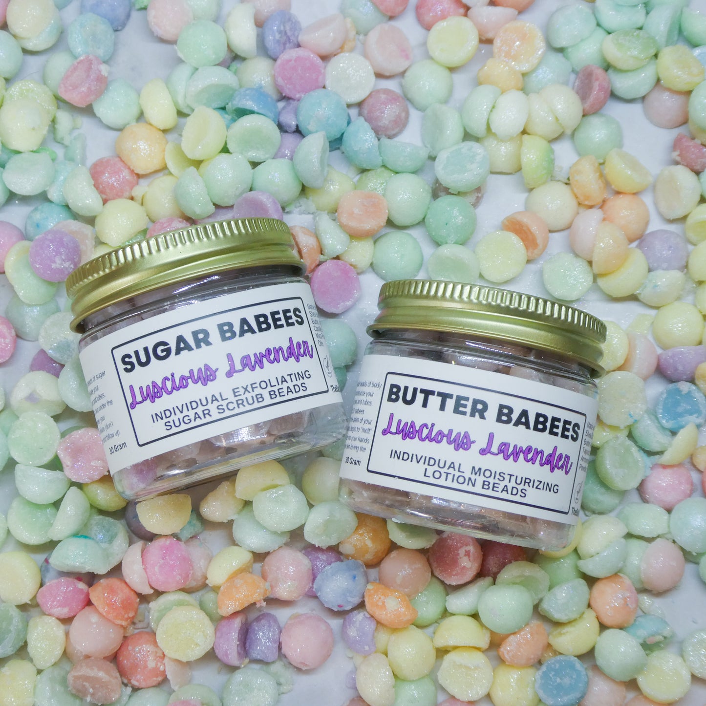 Luscious Lavender Exfoliating Sugar Scrub-handmade, all-natural exfoliating scrub beads