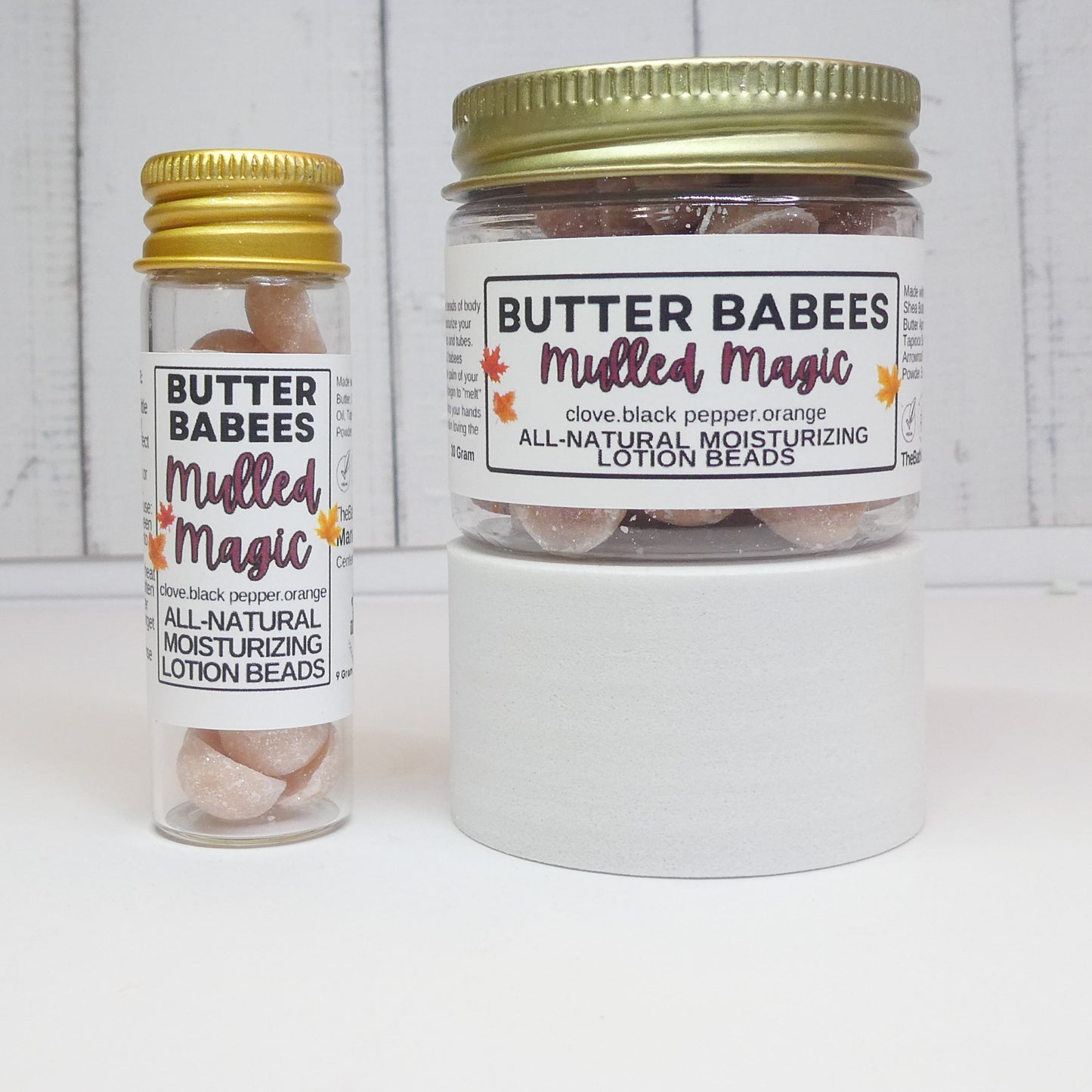 Mulled Magic Shea Butter handmade, all-natural moisturizing lotion beads