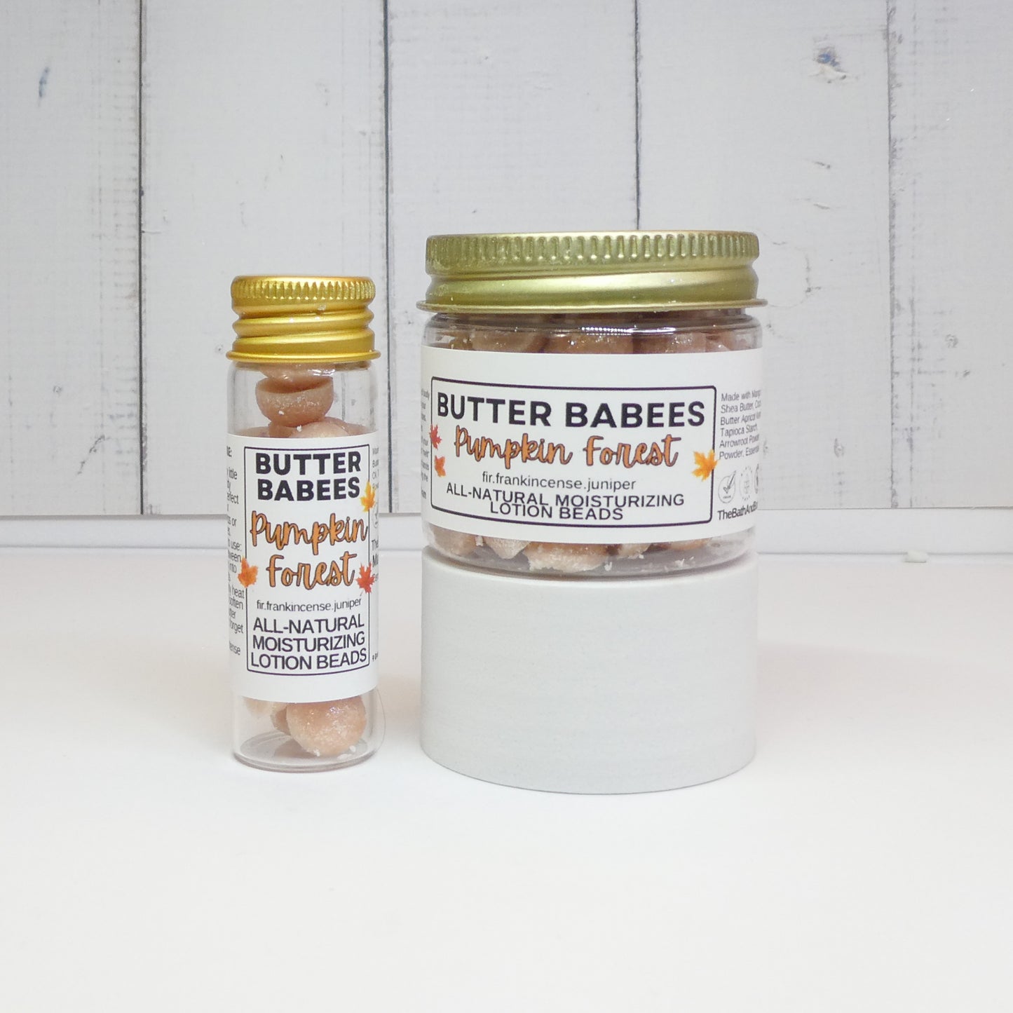 Pumpkin Forest Shea Butter handmade, all-natural moisturizing lotion beads