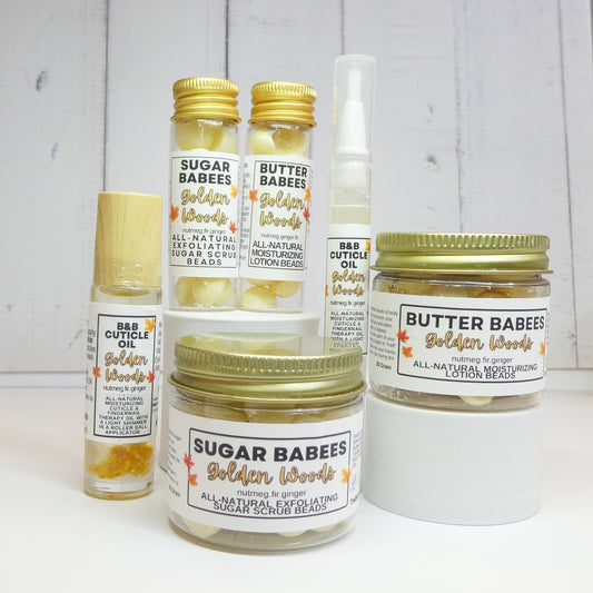 (Wholesale) Golden Woods Shea Butter handmade, all-natural moisturizing lotion beads