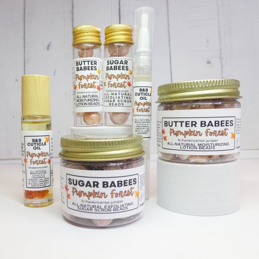 Pumpkin Forest Exfoliating Sugar Scrub-handmade, all-natural exfoliating scrub beads